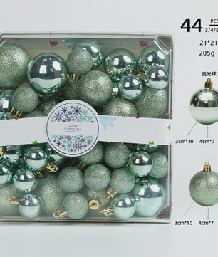 44x Kerstballen Set - Gemengde Maten 3cm/4cm - 7 Kleuren - Plastic Hangdecoratie