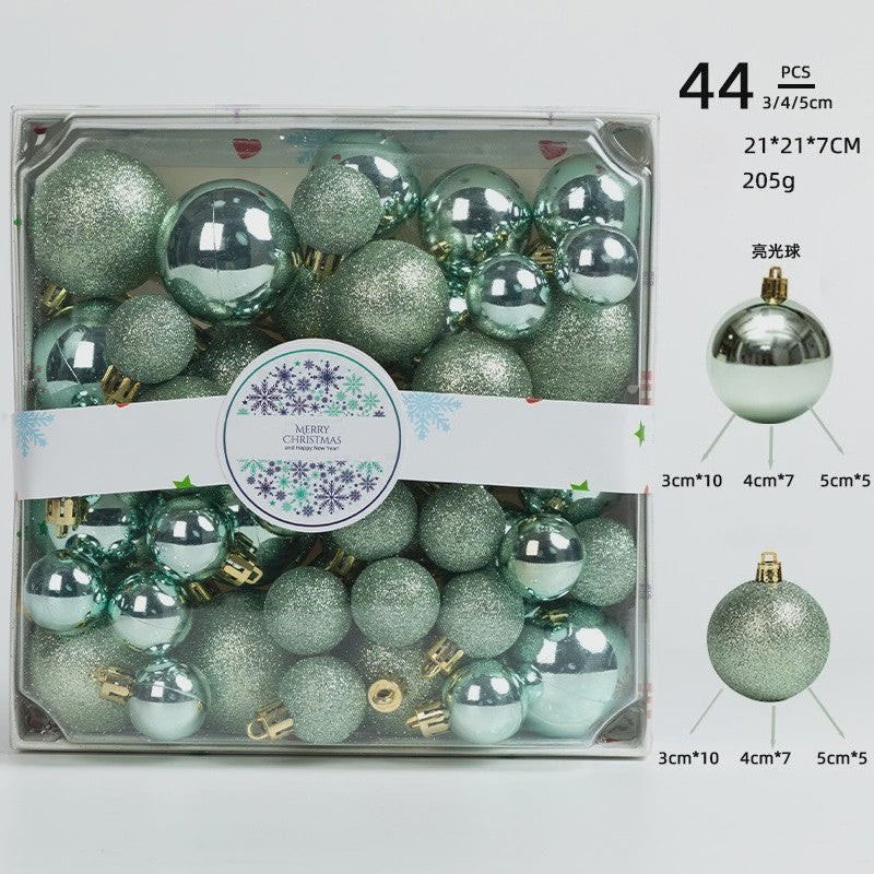 44x Kerstballen Set - Gemengde Maten 3cm/4cm - 7 Kleuren - Plastic Hangdecoratie