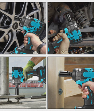 Krachtige Accu Slagschroevendraaier 1200Nm - Borstelloos, 5 Versnellingen, 1/2" Aansluiting, Compatibel met Makita 18V Batterijen