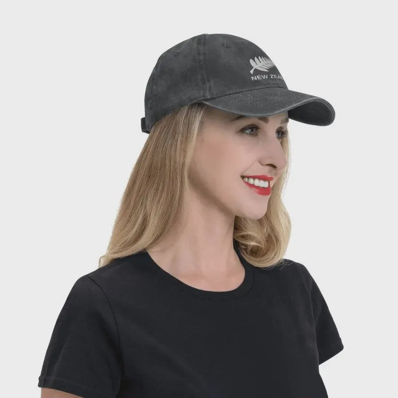 New Zealand All Blacks Unisex Baseball Cap - Vintage Denim Rugby Pet