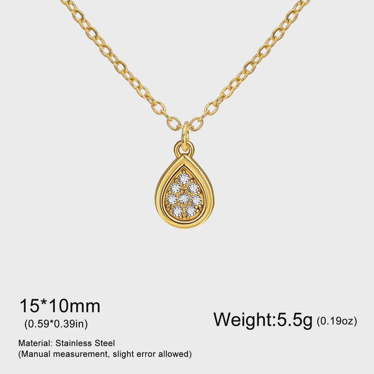 Minimalistische Waterdruppel Hanger Ketting - Roestvrij Staal Sieraden voor Dames
