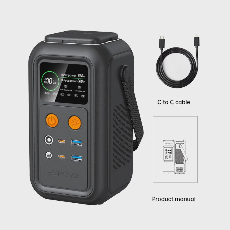 CTOLITY AXP200 Power Station: 200W, 192Wh, 60000mAh Draagbare Energievoorziening met LiFePO4 Batterij