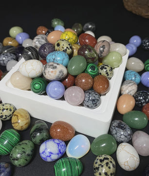 Natuurstenen Ei - Kleine Gepolijste Steen voor Meditatie, Stressverlichting & Decoratie