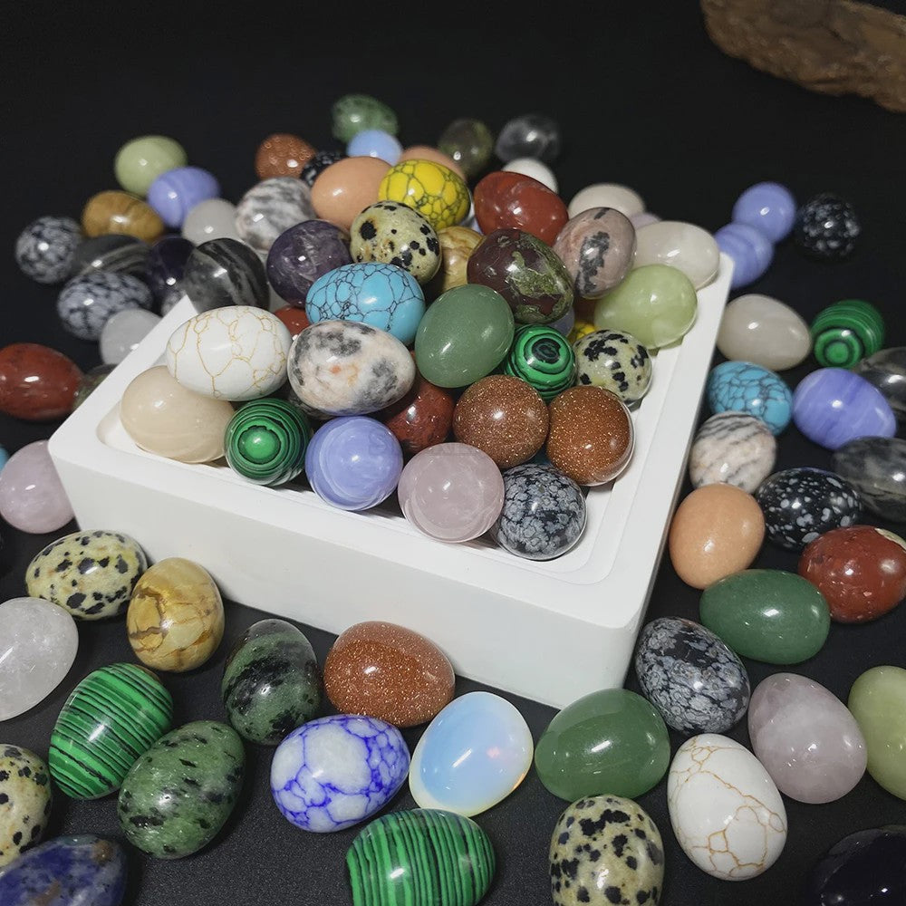 Natuurstenen Ei - Kleine Gepolijste Steen voor Meditatie, Stressverlichting & Decoratie