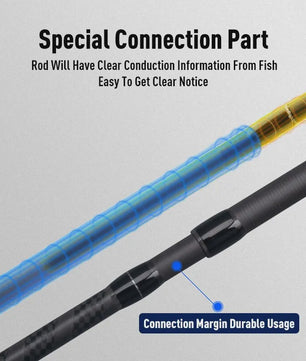Blue Inshore Spinhengels - Zoutwater Vissen, Licht & Snel, 2-delig