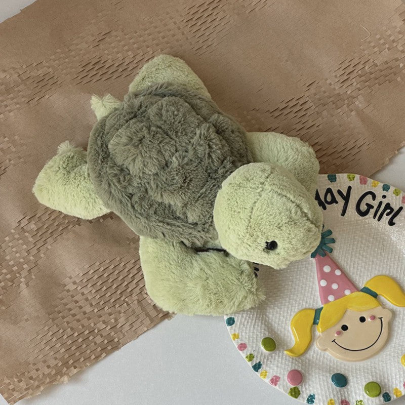 Realistische Schildpad Knuffel - Zachte Zeeturtle Pluche Dier met Sleutelhanger voor Kinderen