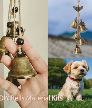 Vintage Messing Belletjes 38mm - DIY Knutselpakket voor Windgordijnen, Kerst & Huisdier Training