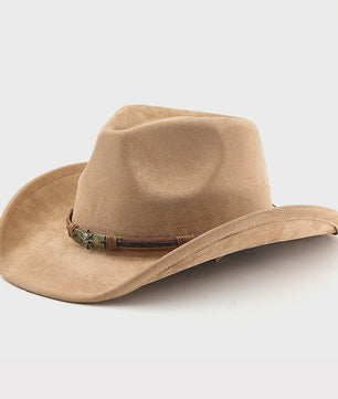 Vintage Suède Western Cowboyhoed voor Heren en Dames - Stijlvolle Jazz Hoed voor Outdoor en Reizen