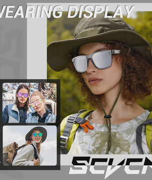 SCVCN Polarized Sportzonnebril - UV400 Bescherming voor Fietsen, Wandelen & Outdoor