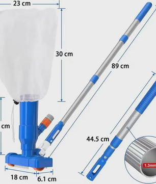 Draagbare Zwembadstofzuiger 40" - Krachtige Onderwater Reiniger met Jet Functie