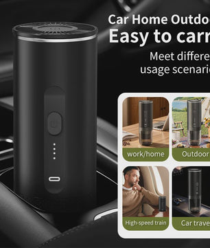 Draagbare 2-in-1 Koffiemachine: Draadloos, Elektrisch, voor Auto, Thuis & Camping - Capsules & Gemalen Koffie