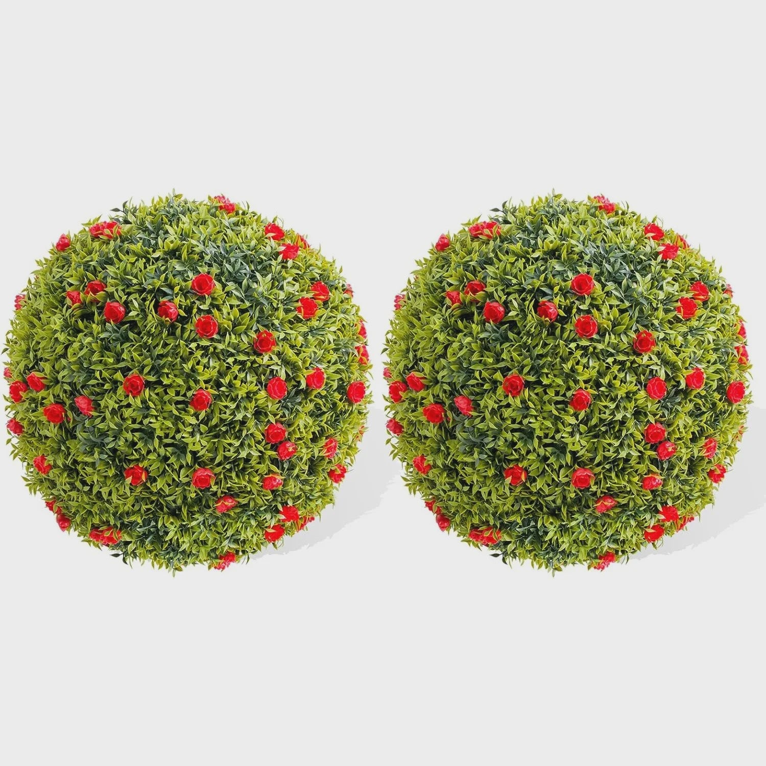 Kunst Buxusbollen met 11 Witte Bloesems - Decoratieve Tuin- en Huisdecoratie