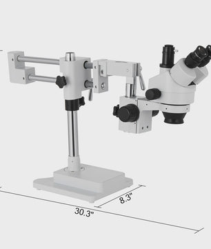 Trinocular Stereo Microscoop 3.5X-90X met Camera Aansluiting en Verstelbare Arm