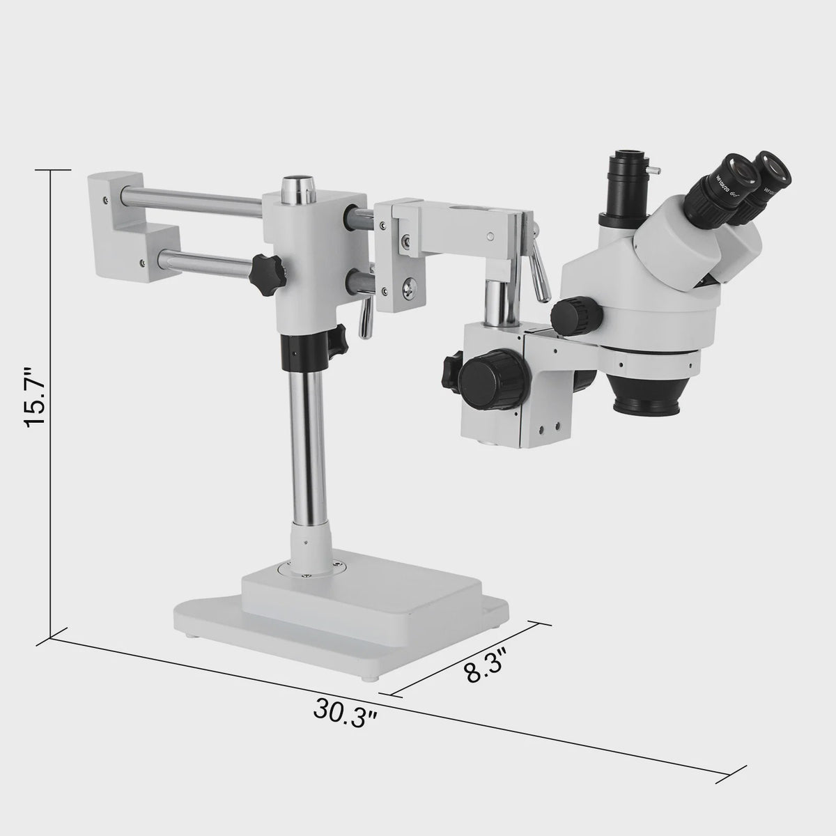 Trinocular Stereo Microscoop 3.5X-90X met Camera Aansluiting en Verstelbare Arm