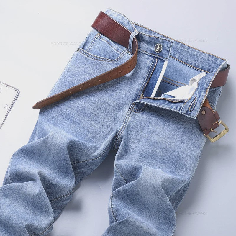 Lichtblauwe Slim Fit Jeans Heren - Stijlvolle Casual Stretch Denim