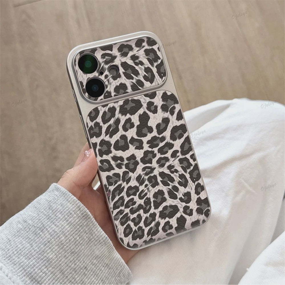Luxe Leopard Print Telefoonhoesje voor iPhone - Schokbestendig met Bumper