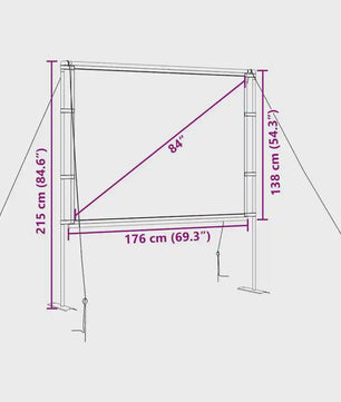Projectiescherm 84 inch 4:3 met Draagbare Standaard