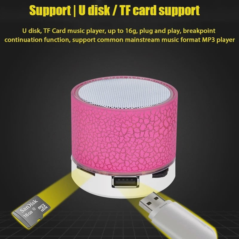 Mini Bluetooth Speaker met Kleurrijke LED Verlichting en Draadloze Muziekweergave