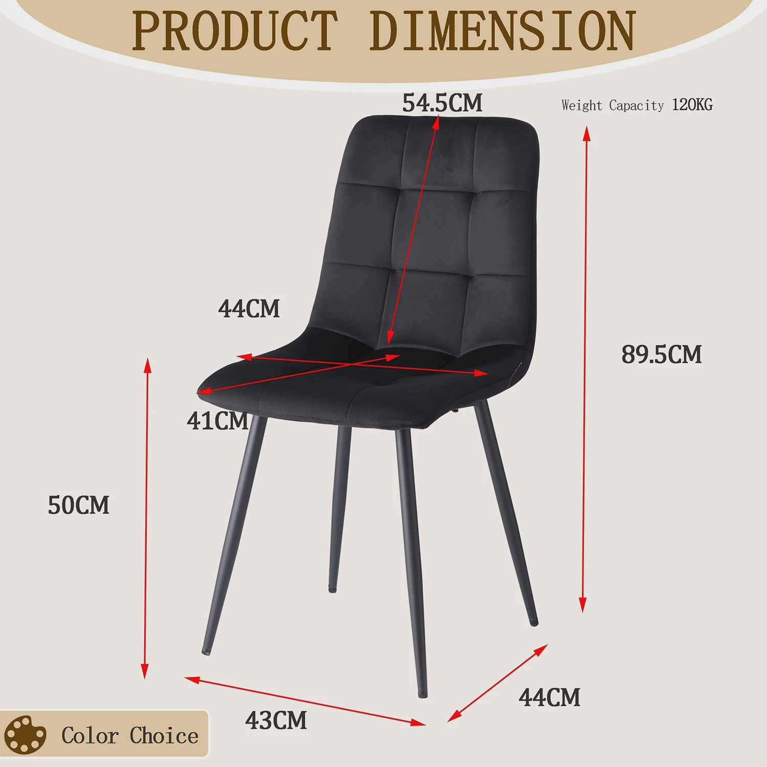 Moderne Velours Eetkamerstoelen (2/4/6 stuks) - Scandinavisch Design met Gevoerde Zitting