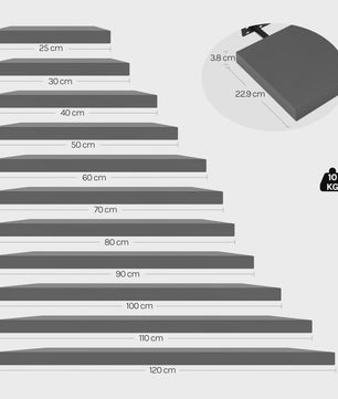 WOLTU Wandrek Houten Drijvende Planken - Stijlvolle Opbergoplossingen voor CD's, Boeken en Decoratie