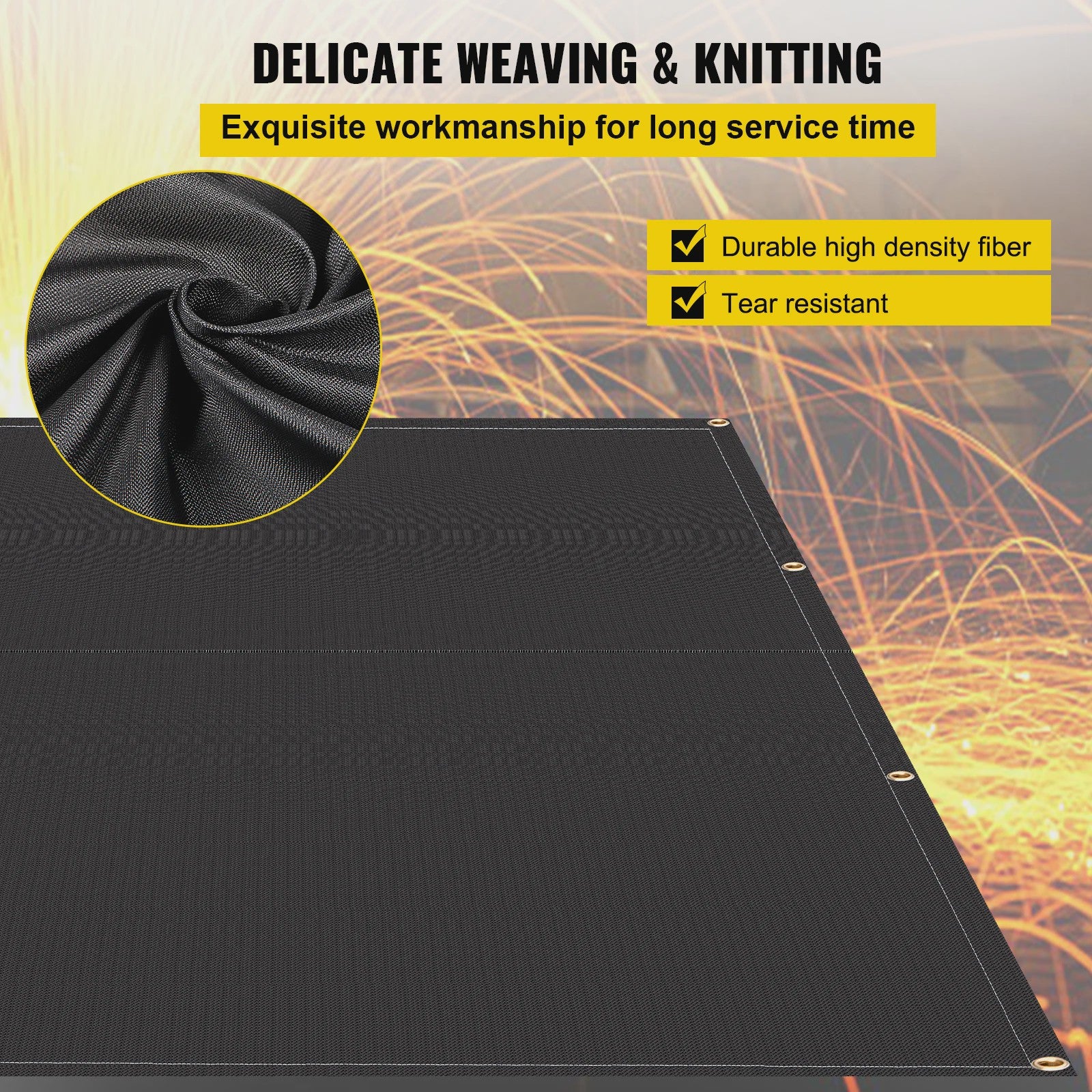 Set van 2 Branddekens - Lasdekens 8'x10' - Hittebestendig tot 1022°F / 550°C - Vlamdovend