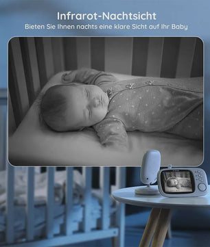 Boifun Babyfoon met Camera: 3.2" LCD, Nachtzicht, VOX & Temperatuurmeter