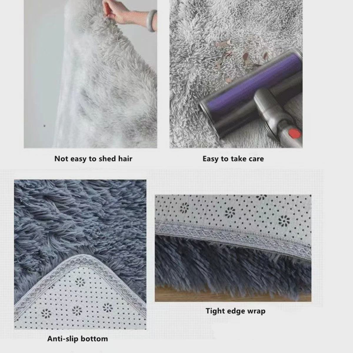 Zacht Shaggy Vloerkleed - Pluizig Tie-Dye Tapijt voor Slaapkamer & Woonkamer