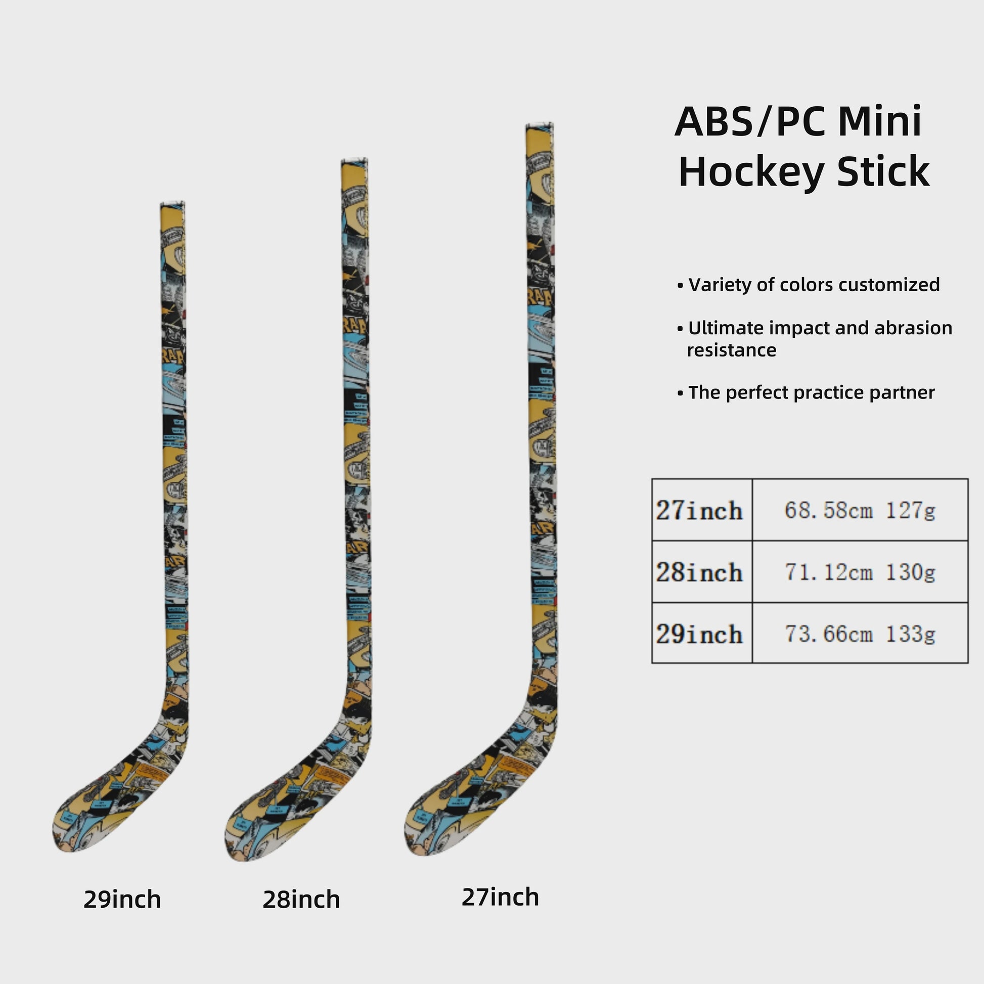 Duurzame Kinder IJshockey Stick Set - 27''/28''/29'' - Indoor & Outdoor Oefenen