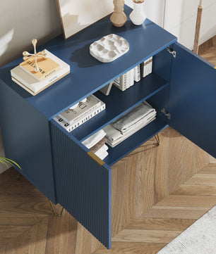 Stijlvol Blauw Sideboard met 2 Deuren - Opbergkast voor Woonkamer, Keuken en Hal