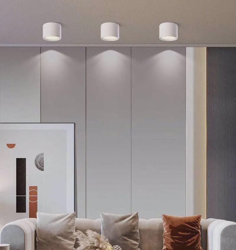 Moderne LED Plafondspot - Opbouw Downlight met 3 Kleurtemperaturen