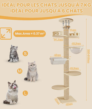 Luxe Kattenkrabpaal met Meerdere Plateau's en Sisal Kolommen