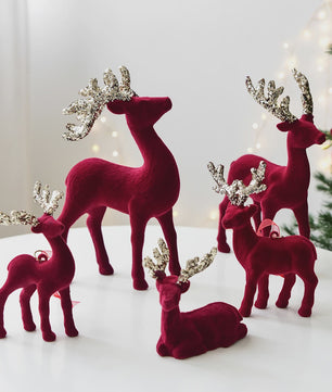 Kerstdecoratie: Pluche Herten Ornament voor Kerstboom of Bureau