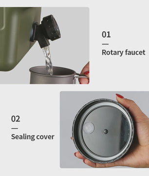 20L Draagbare Watercontainer met Kraan - Ideaal voor Camping, Vissen en Picknicks
