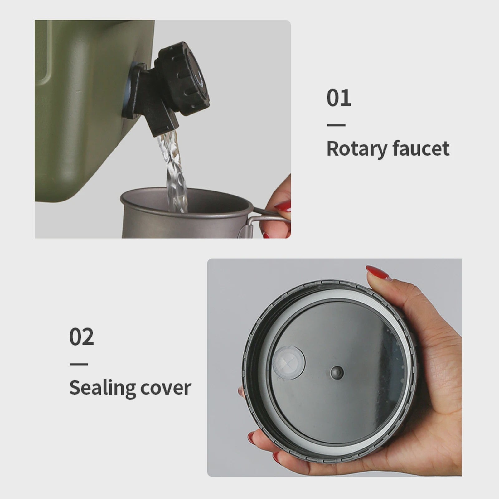 20L Draagbare Watercontainer met Kraan - Ideaal voor Camping, Vissen en Picknicks