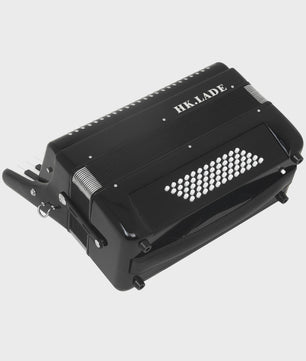 HK LADE Professionele Bayan Accordeon - Zwart, 34 Toetsen, 60/72 Bass, 5 Stemmig