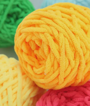 Chenille Garen 100g/bol - Super Zacht Dik Wol Garen voor Handbreien, DIY Sjaals & Projecten