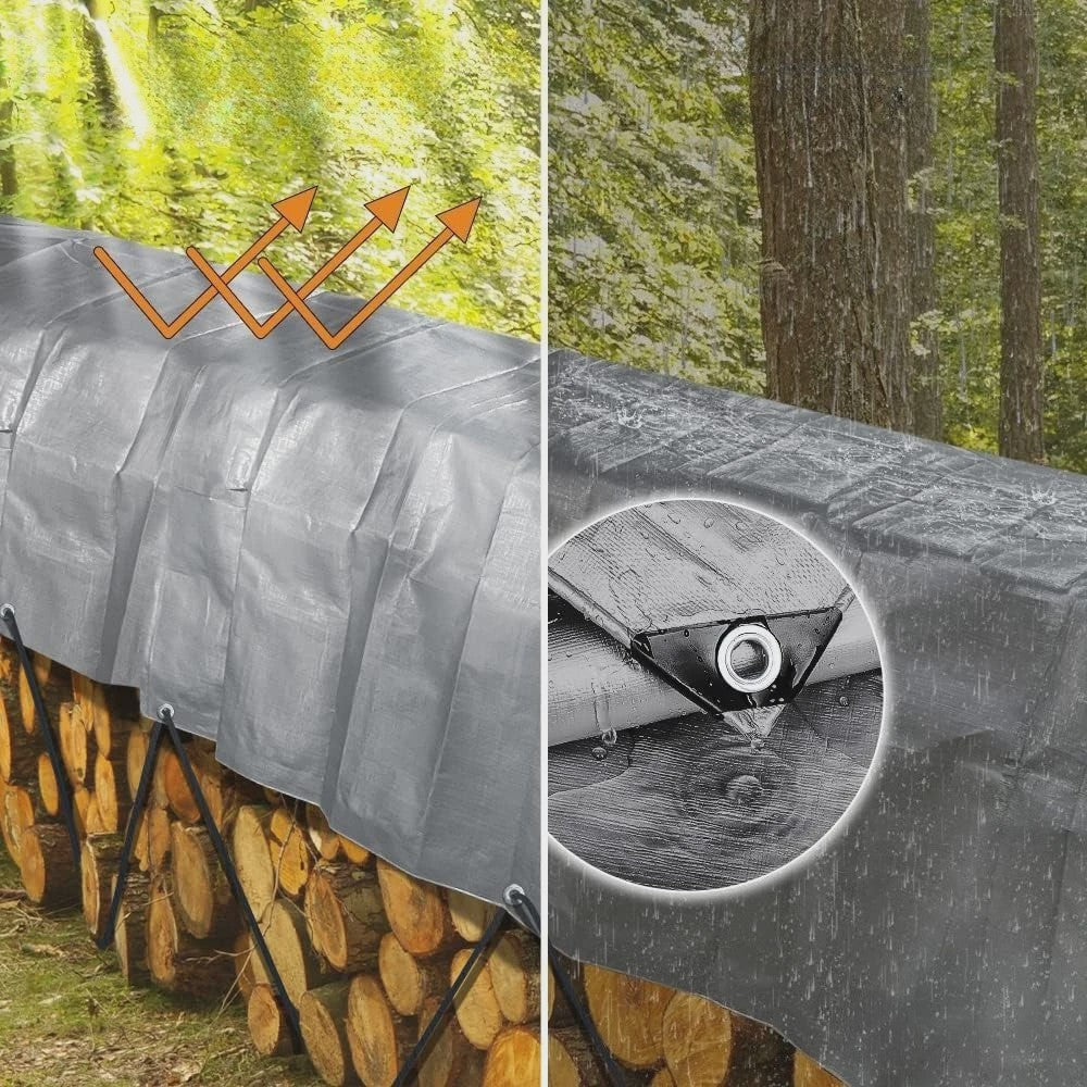 Waterdicht Tarpaulin Zeil 1.9x3m - Heavy Duty Beschermhoes met Oogjes