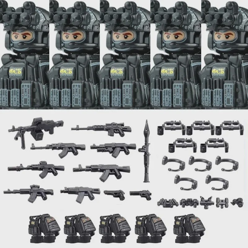 Bouwstenen Militaire Special Forces Commando Figuren met Wapens