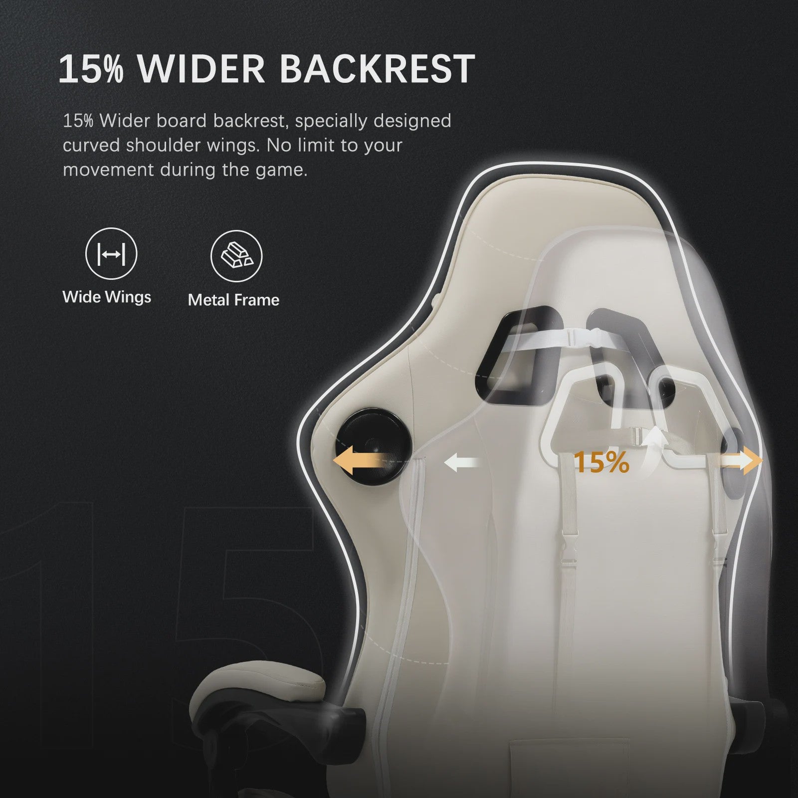 GTPLAYER Ergonomische Gaming Stoel met Voetensteun en Muziek Speakers tot 150kg