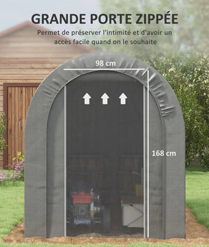 Outsunny Tuinopslag Tent - Waterdichte Fietsgarage met Verzinkt Metalen Frame