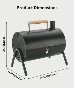 Compacte Dubbele Houtskoolgrill - Draagbaar voor Camping, Tuin & Picknicks