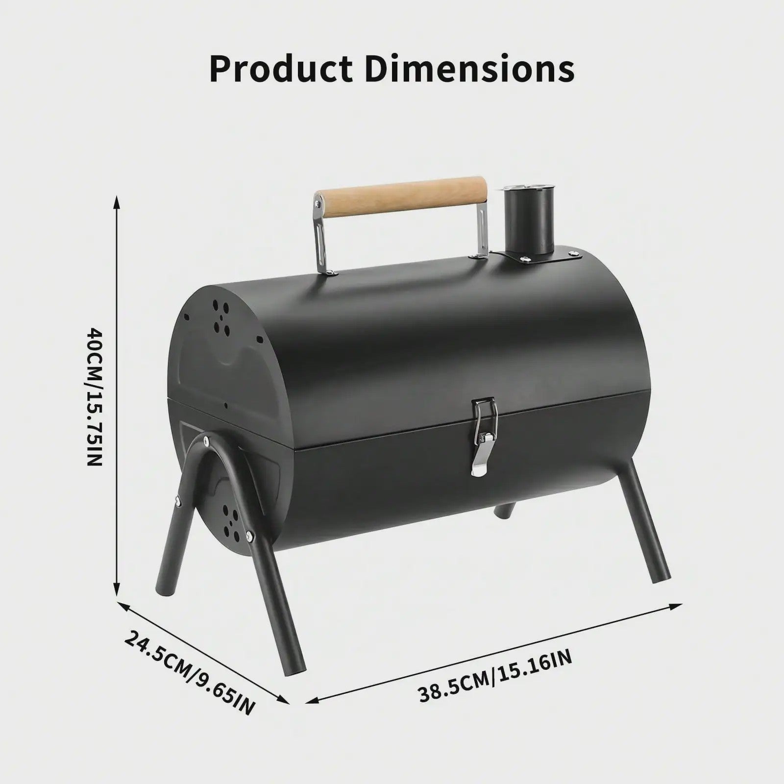 Compacte Dubbele Houtskoolgrill - Draagbaar voor Camping, Tuin & Picknicks
