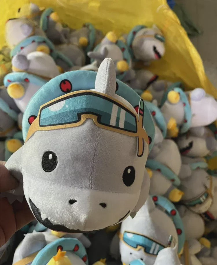 Jeff de Land Shark Pluche Knuffel - Zacht Anime Speelgoed voor Kinderen & Decoratie