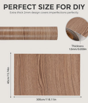 Oak Houtnerf Behang - Zelfklevend, Waterdicht & Krasbestendig - 40cm x 3m