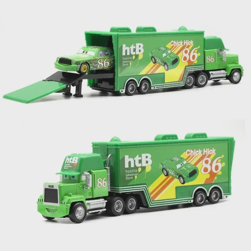 Disney Pixar Cars Vrachtwagen & Auto Set: Lightning McQueen, Mack & Meer