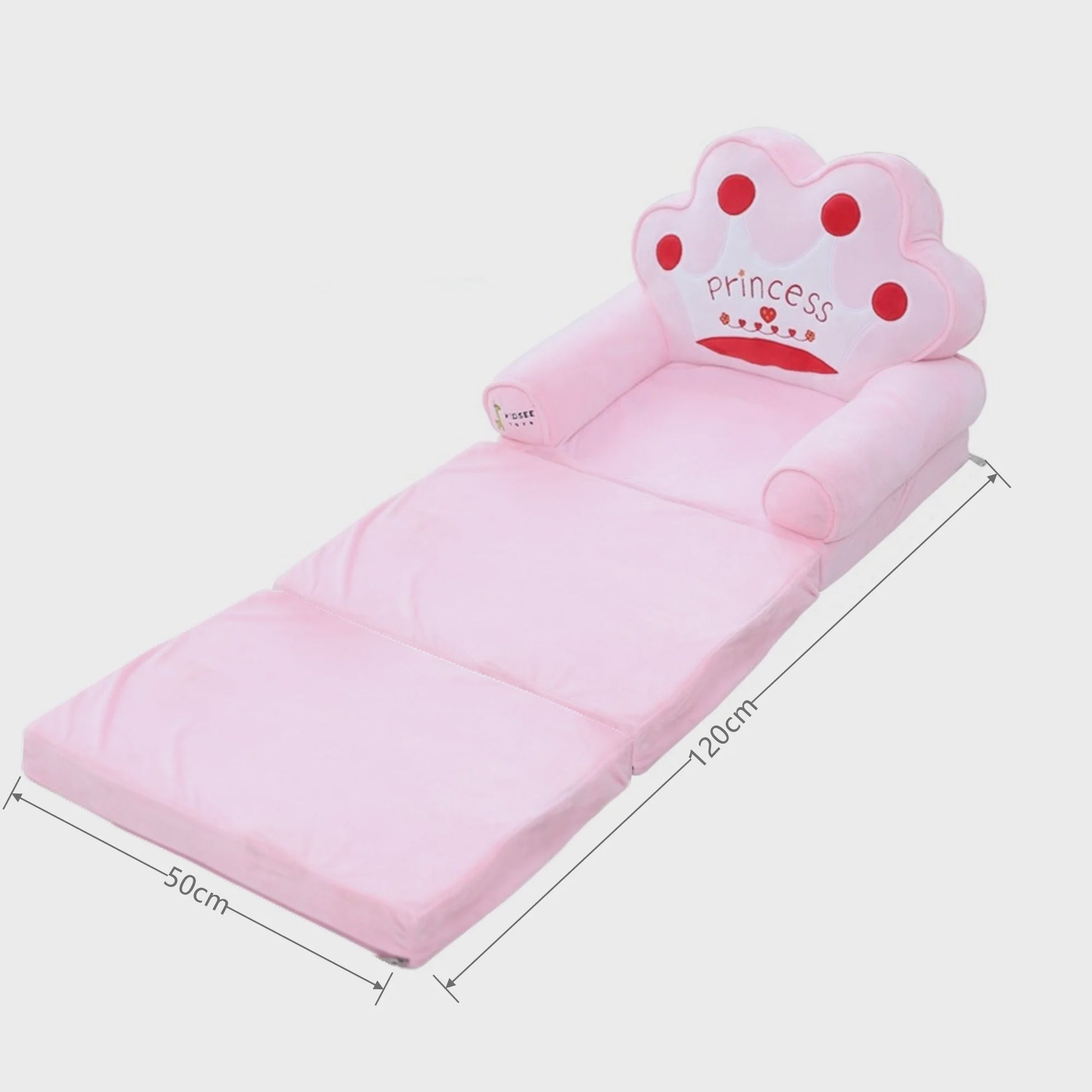 Opvouwbare Kinderfauteuil 2-in-1 | Pluche Cartoon Stoel voor Kinderkamer
