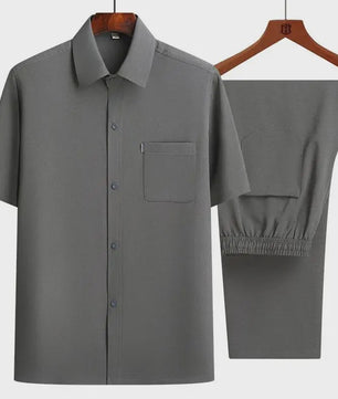 Zomer Heren Casual Set: Stijlvolle Shirt & Broek Combinatie