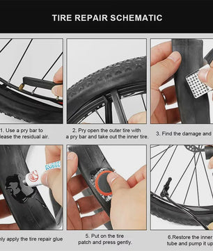 Fietsband Reparatiekit - Lekpleisters, Bandenlichters & Lijm voor Noodgevallen