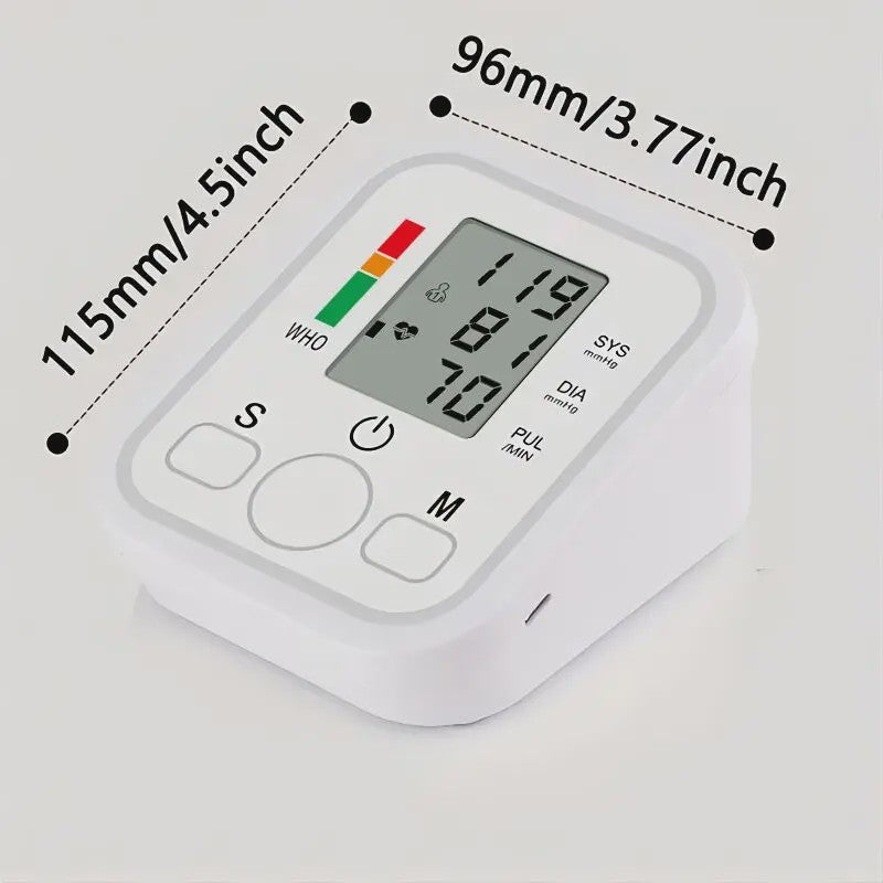 Digitale Bloeddrukmeter Arm - Meet Nauwkeurig Systolische, Diastolische Druk & Hartslag