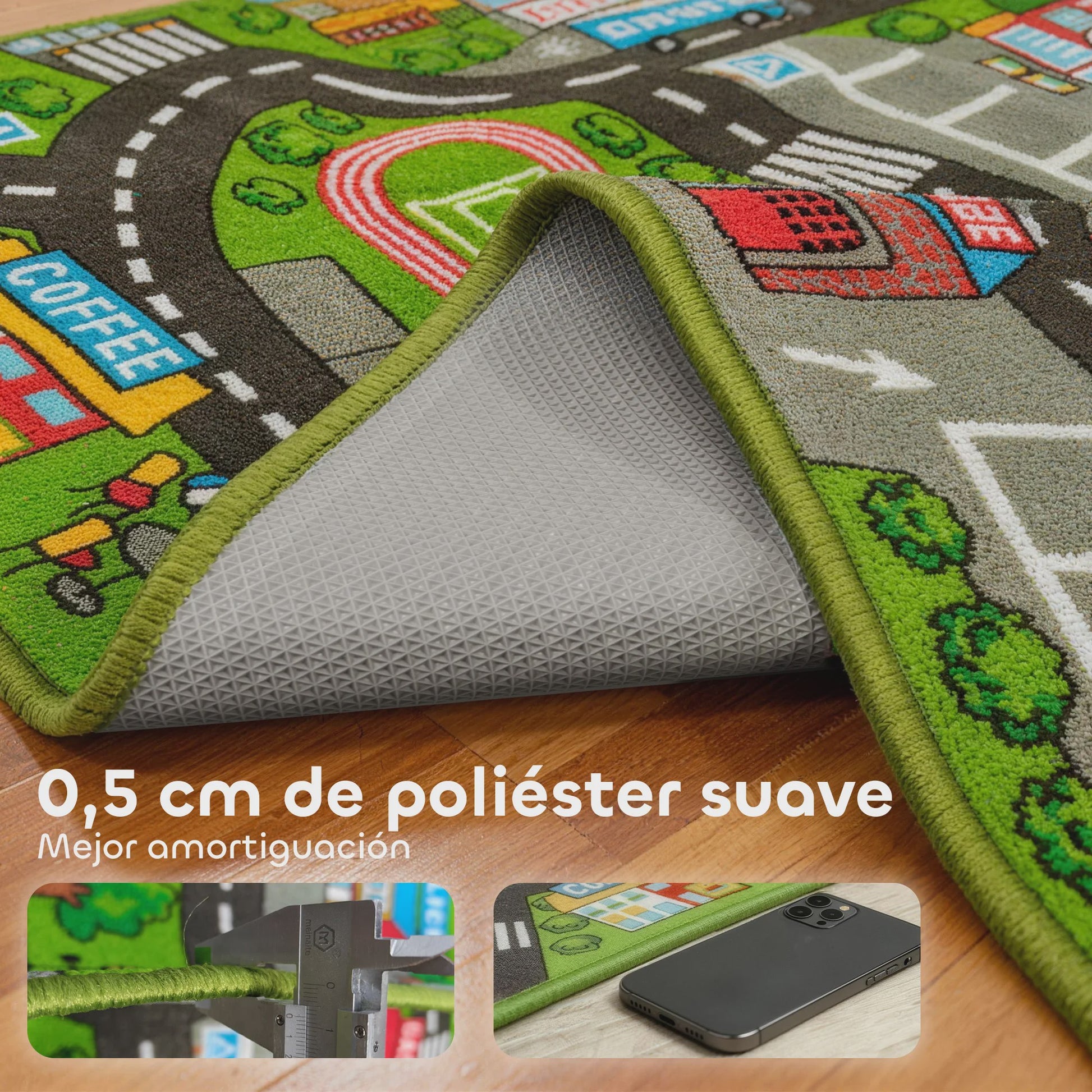 Educatief Kinderkleed Stad met Wegen - Antislip Speelkleed voor Urenlang Plezier